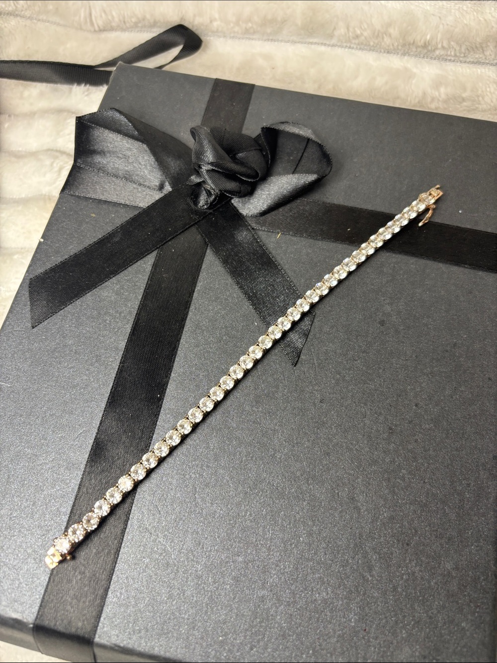 Jacmel Mauritius JCM Cubic Zirconia Statement Tennis Bracelet 8”